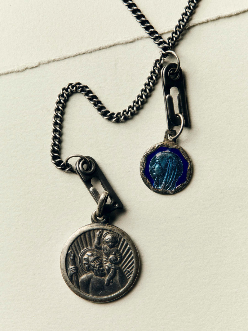 vintage "st. christopher" medal pendant
