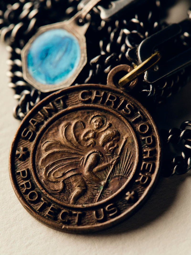 vintage "st. christopher" medal pendant