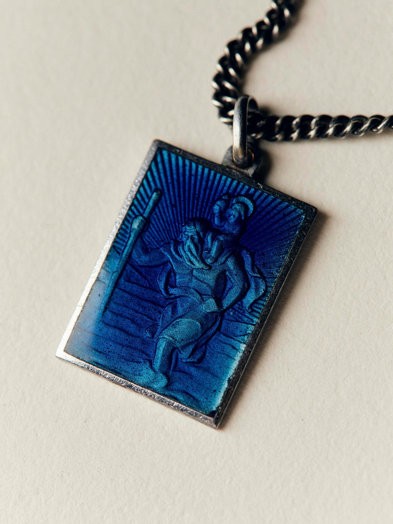 vintage "st. christopher" medal pendant