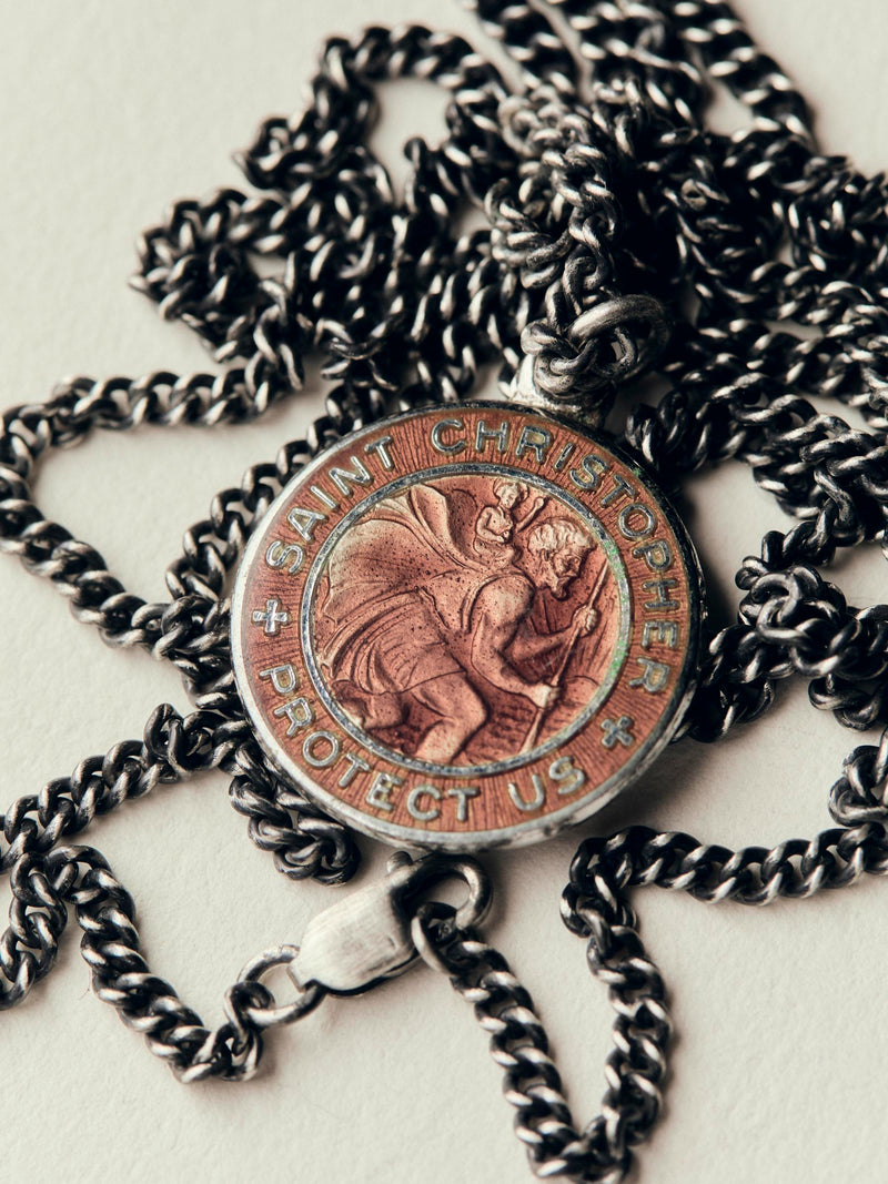 vintage "st. christopher" medal pendant