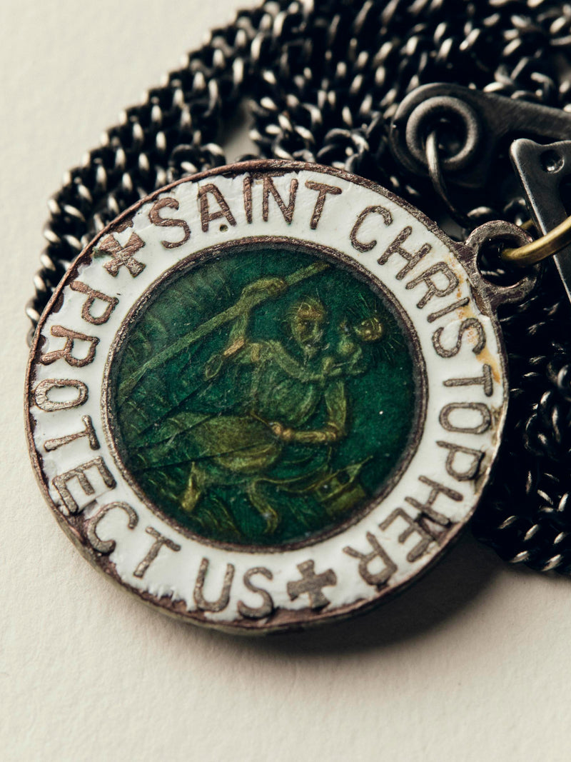 vintage "st. christopher" medal pendant