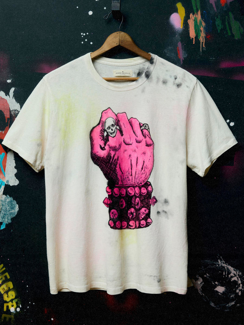 hand drawn "hand of death" tee