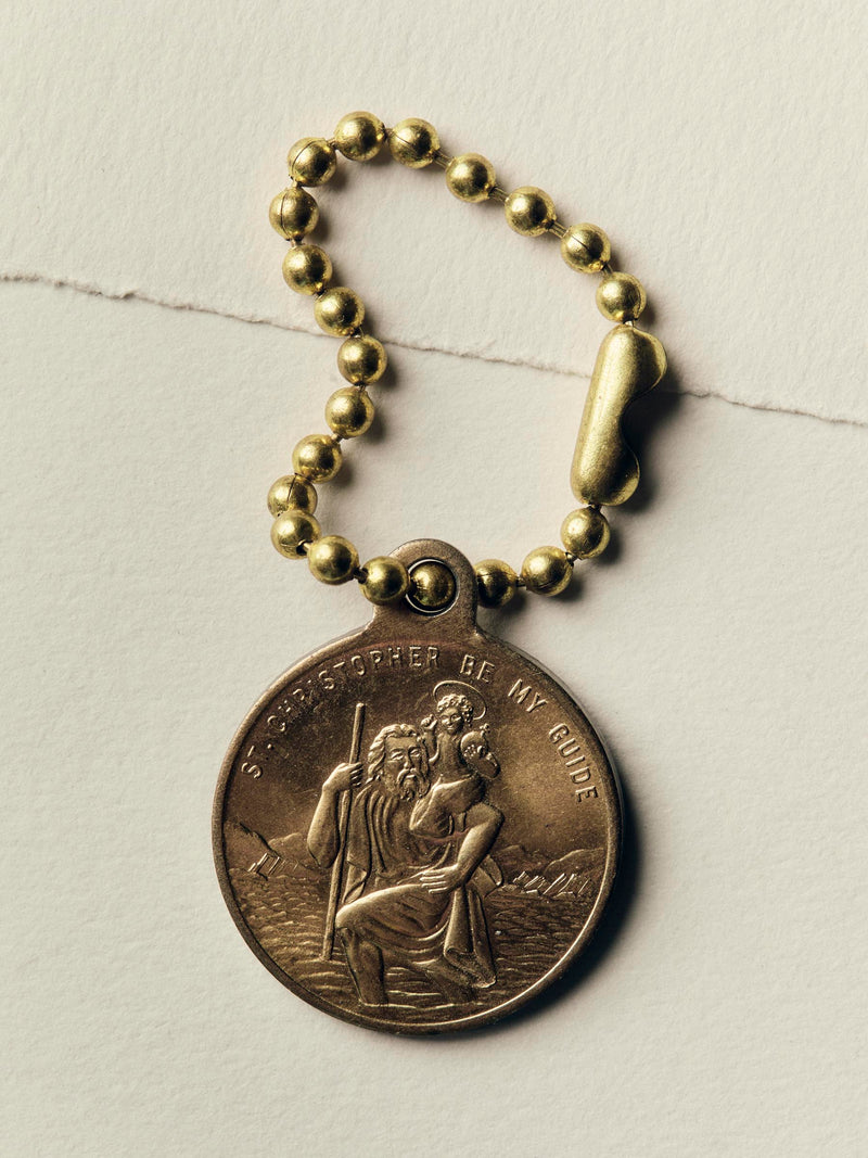 vintage 1950's st. christopher key chain