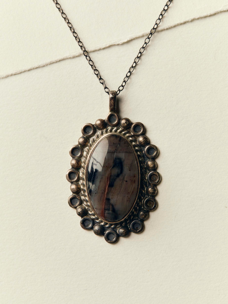 vintage navajo agate necklace