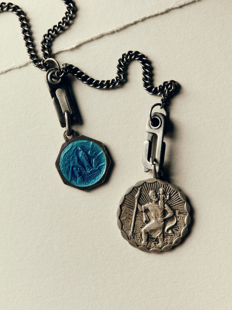 vintage "st. christopher" medal pendant
