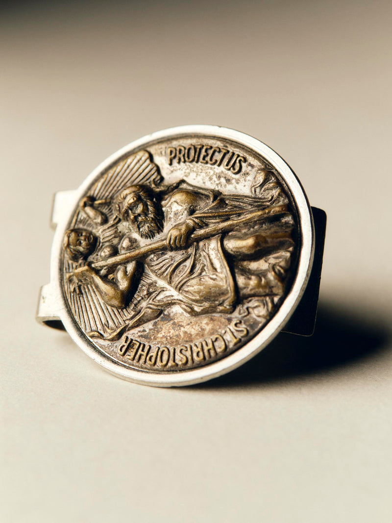 vintage st. christopher money clip