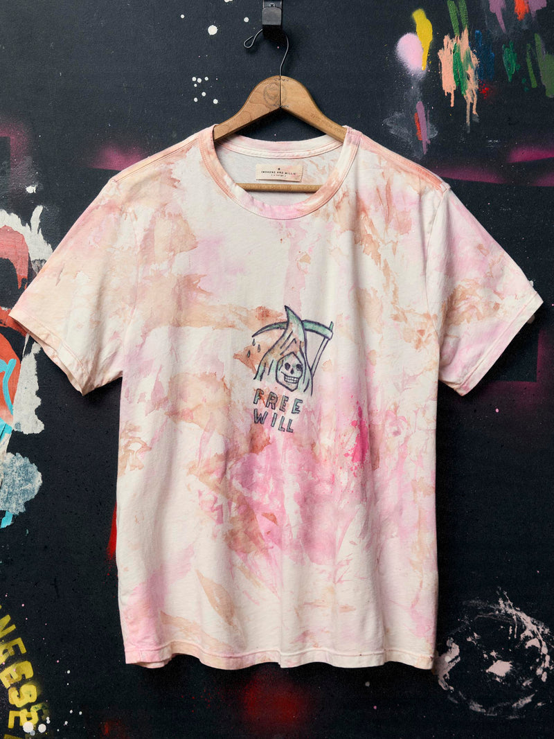 hand drawn "free will" tee
