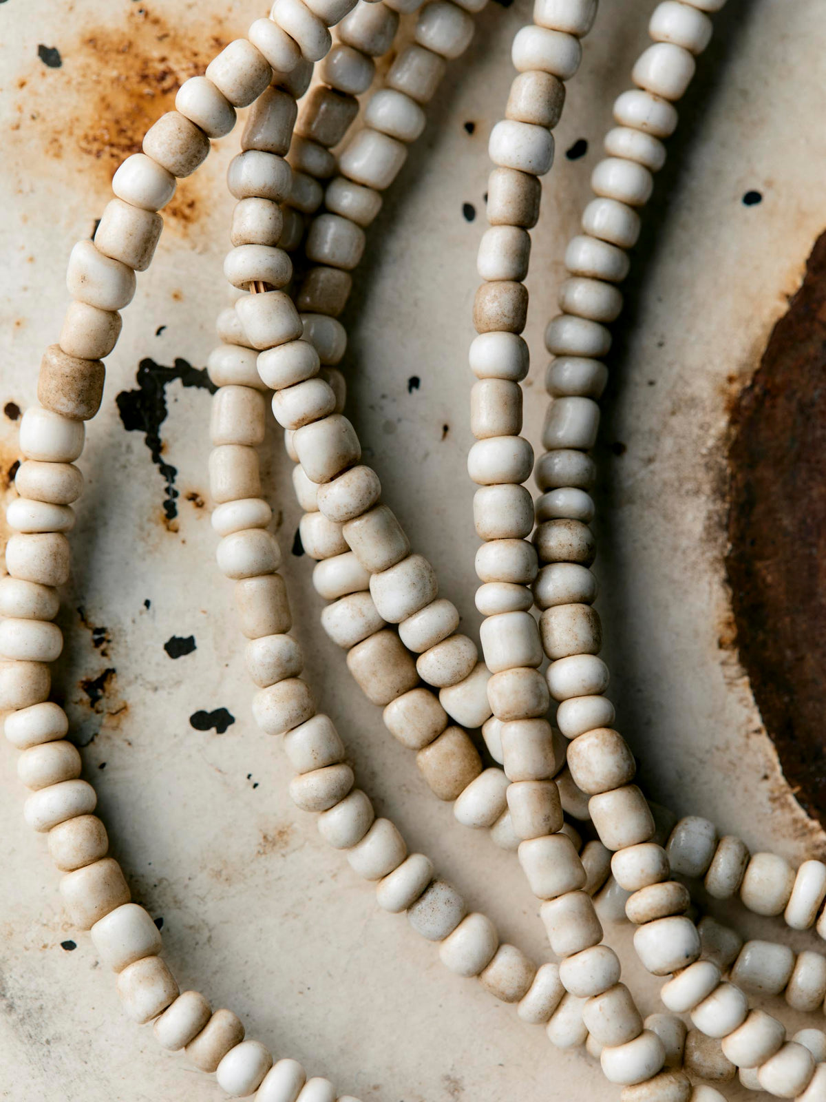 bone small glass beads