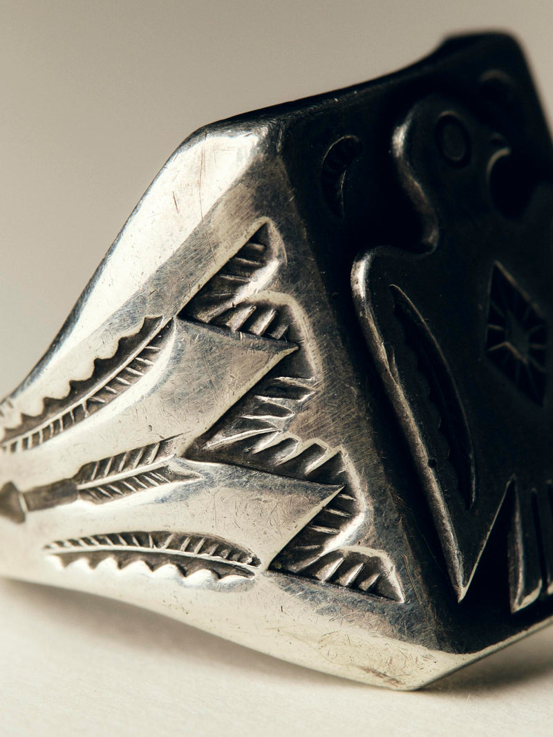 vintage trading post-era thunderbird ring - Model