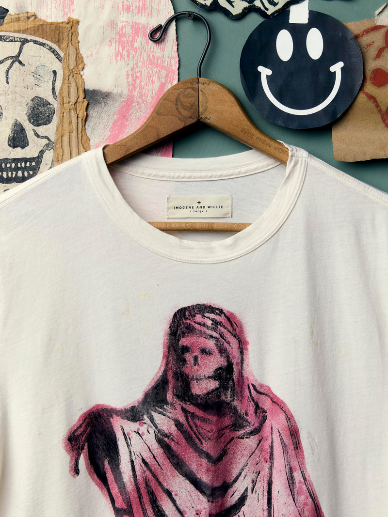 hand drawn "reaper" tee - Model
