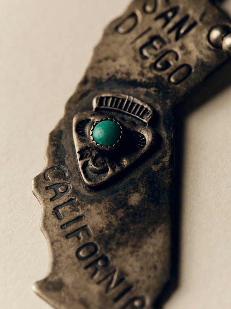 vintage silver san diego key ring - Model