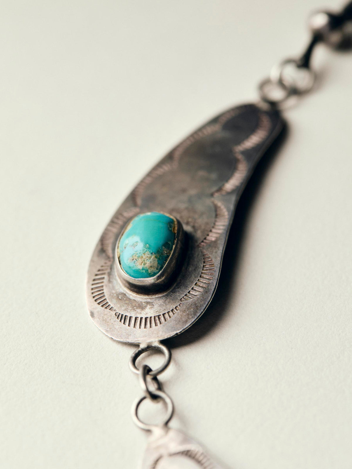sterling harvey-era navajo shield necklace