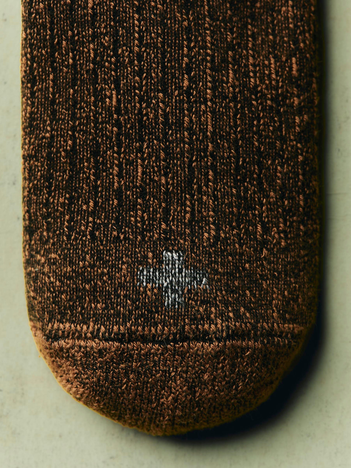 ribbed boot sock in brown