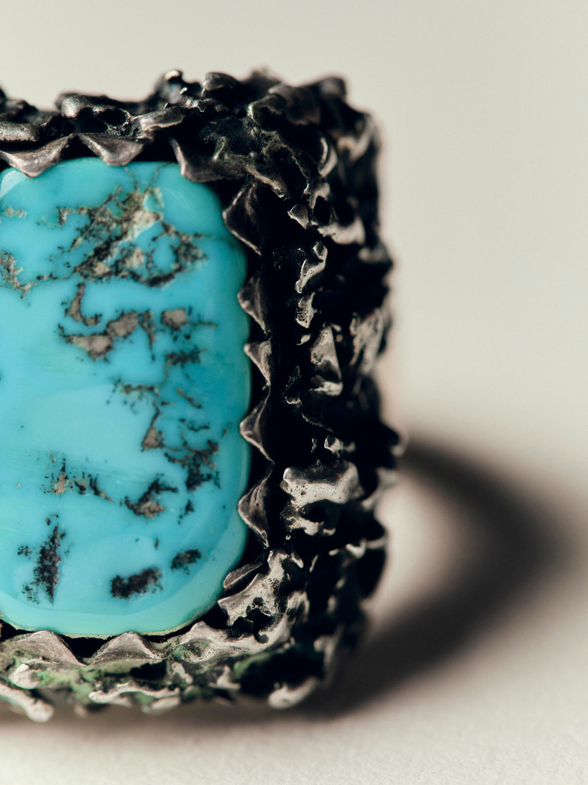 mid-century navajo turquoise silver ring
