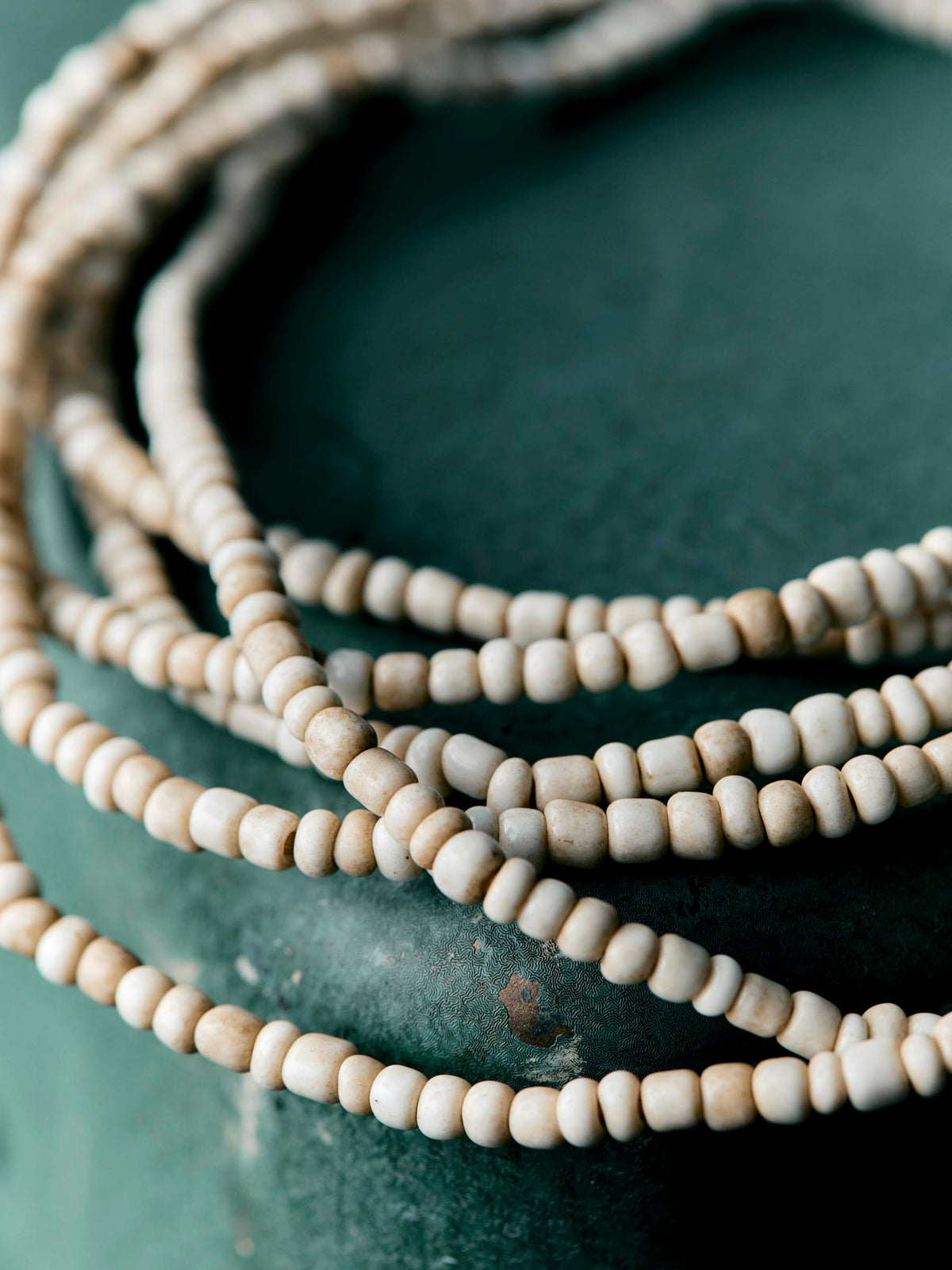 bone small glass beads