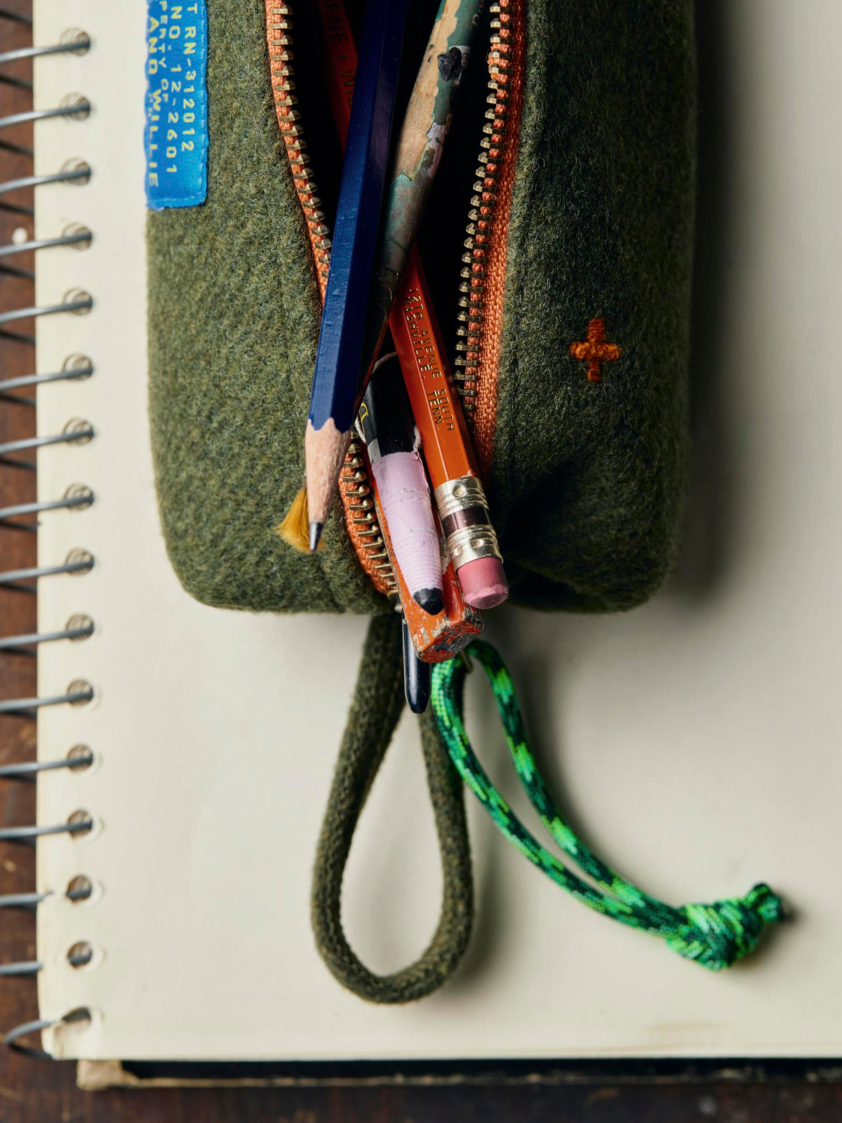 the i+w pencil bag in wool