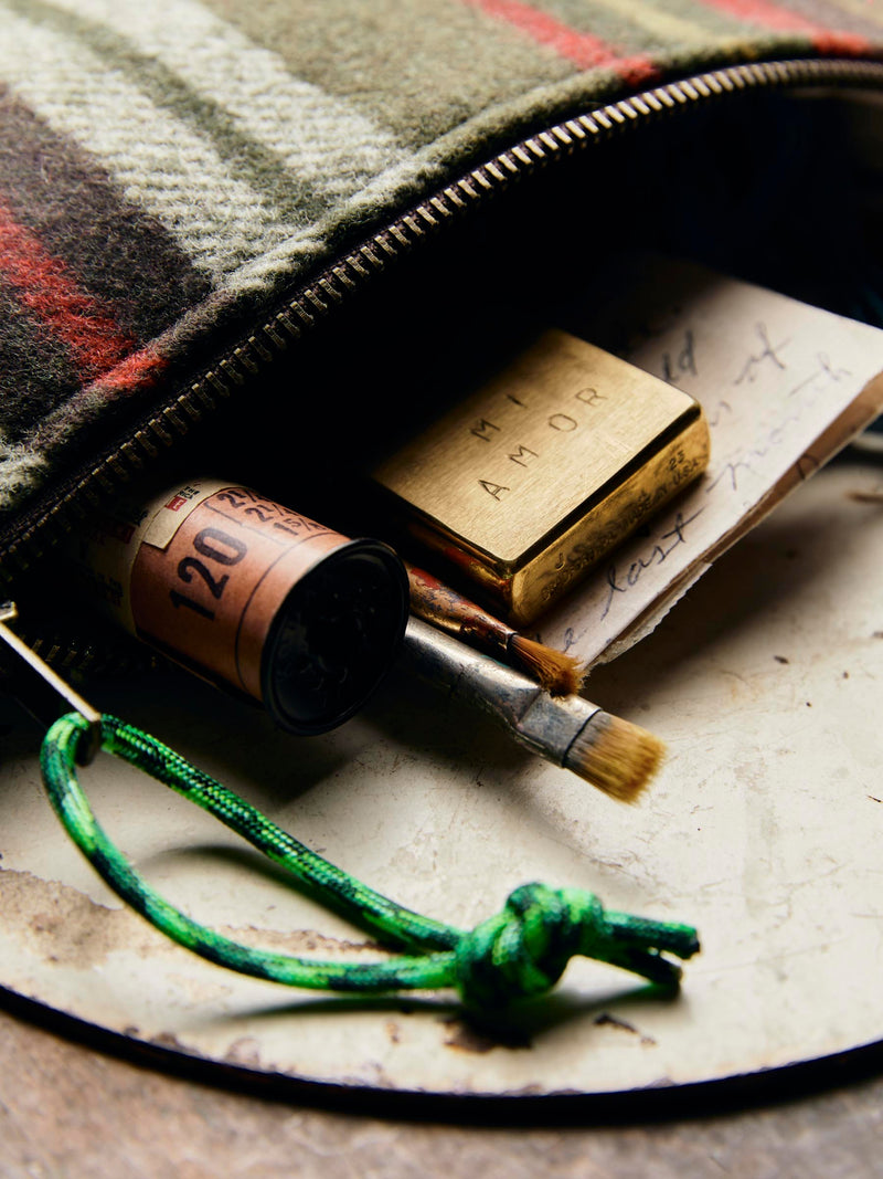 i+w x american woolen zipper pouch - Model