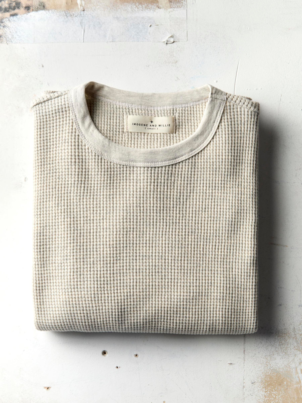 long sleeve thermal crew in ash