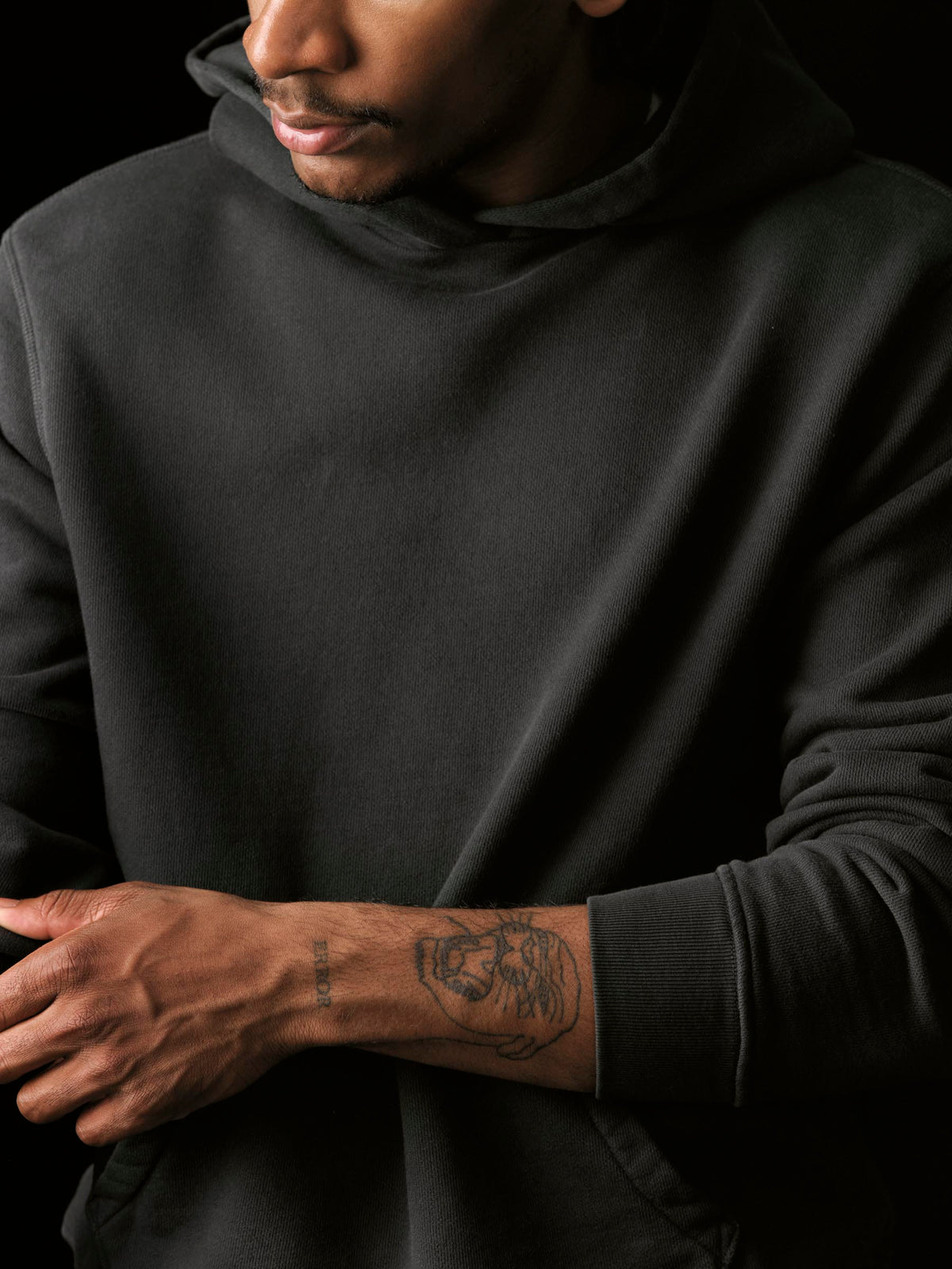 davenport hoodie in faded black