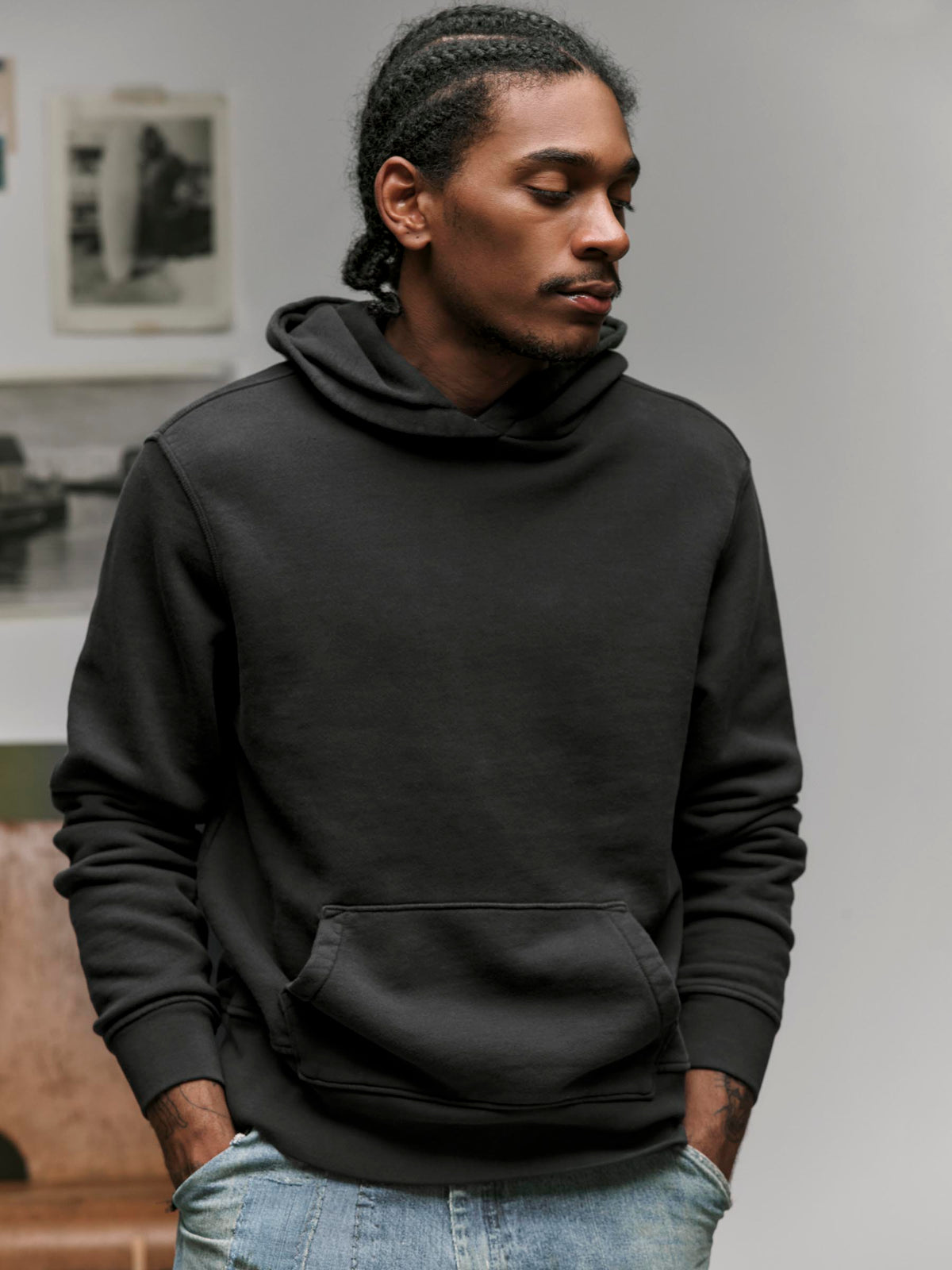 davenport hoodie in faded black