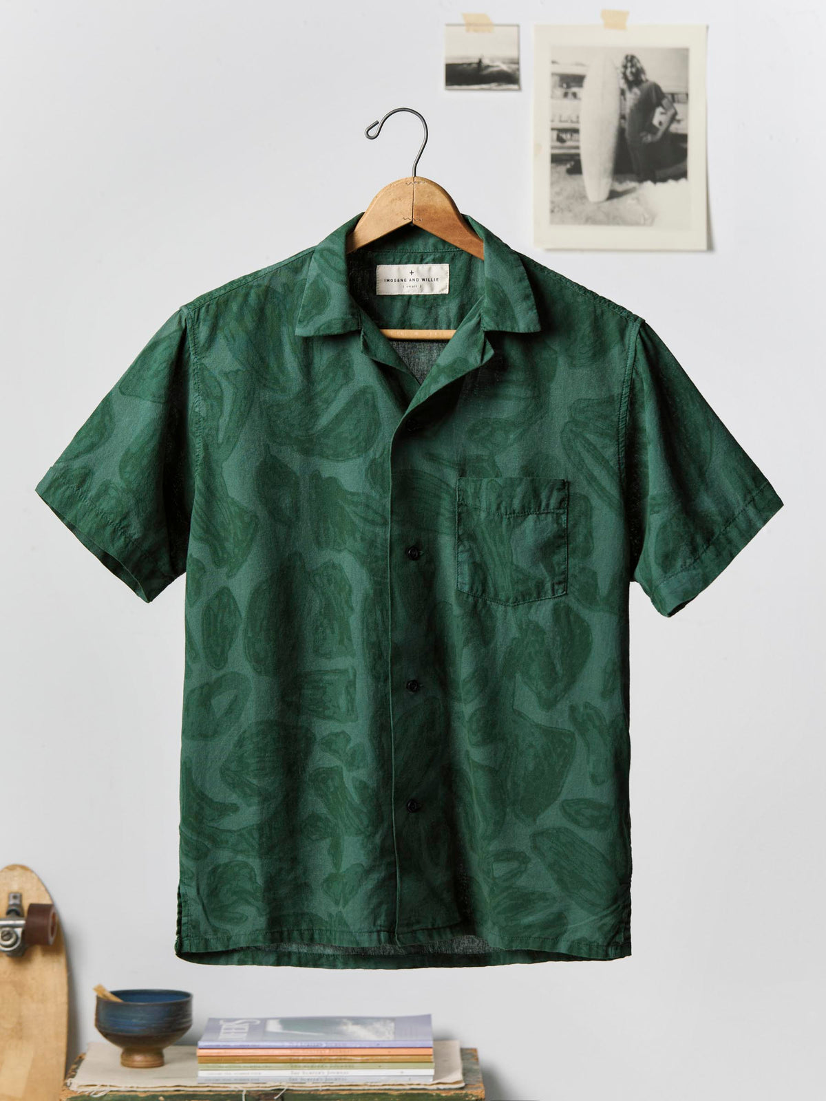 the serra camp shirt in painted botanic