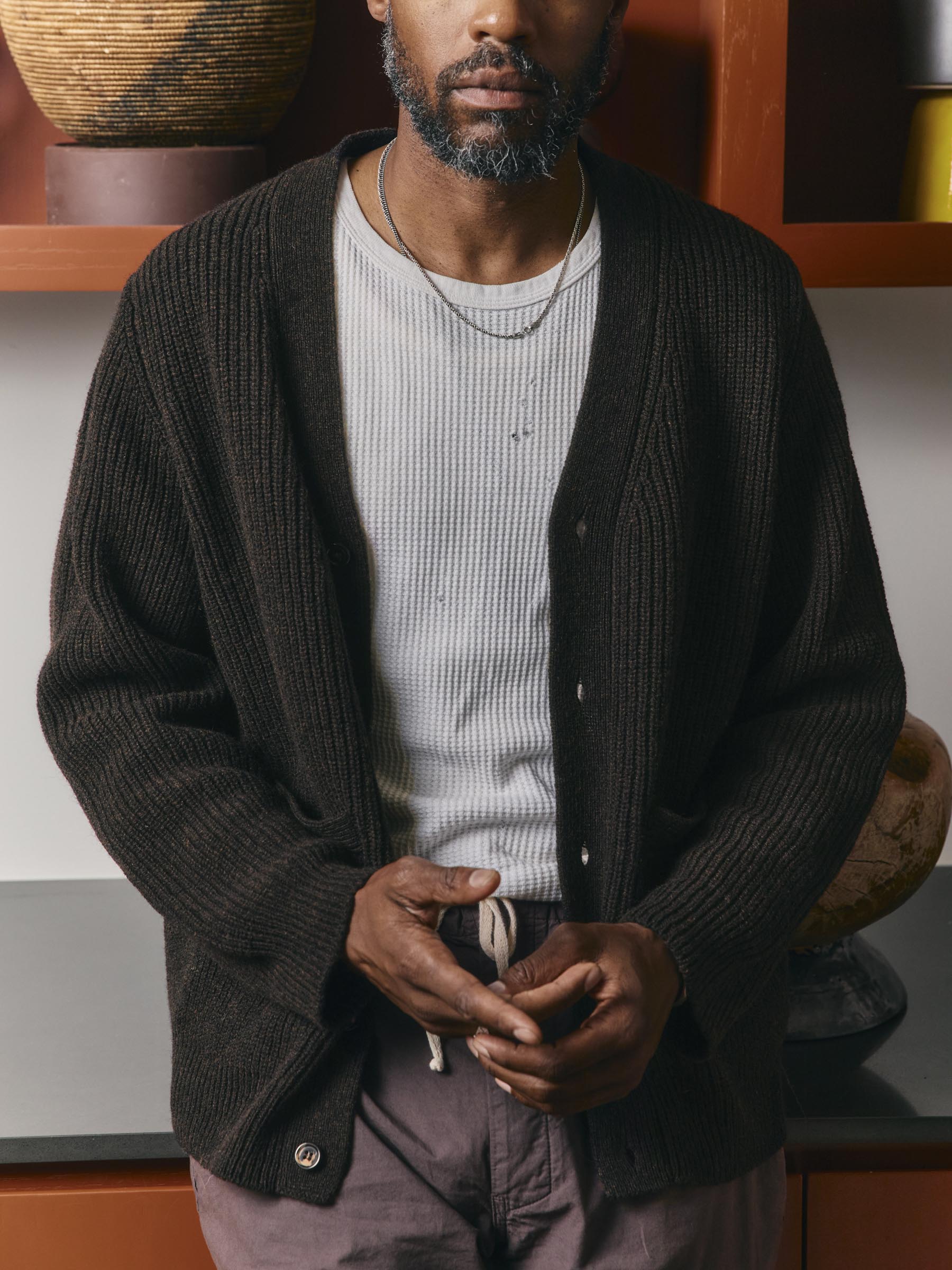 berkley cardigan marled brown – imogene + willie