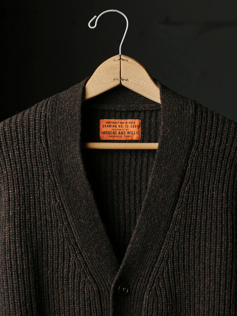 berkley cardigan marled brown - Model