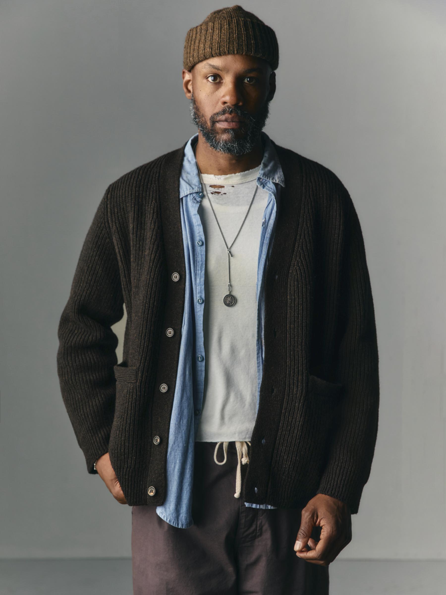 berkley cardigan marled brown – imogene + willie