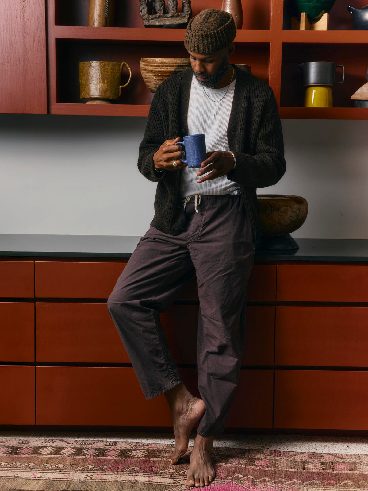 berkley cardigan marled brown