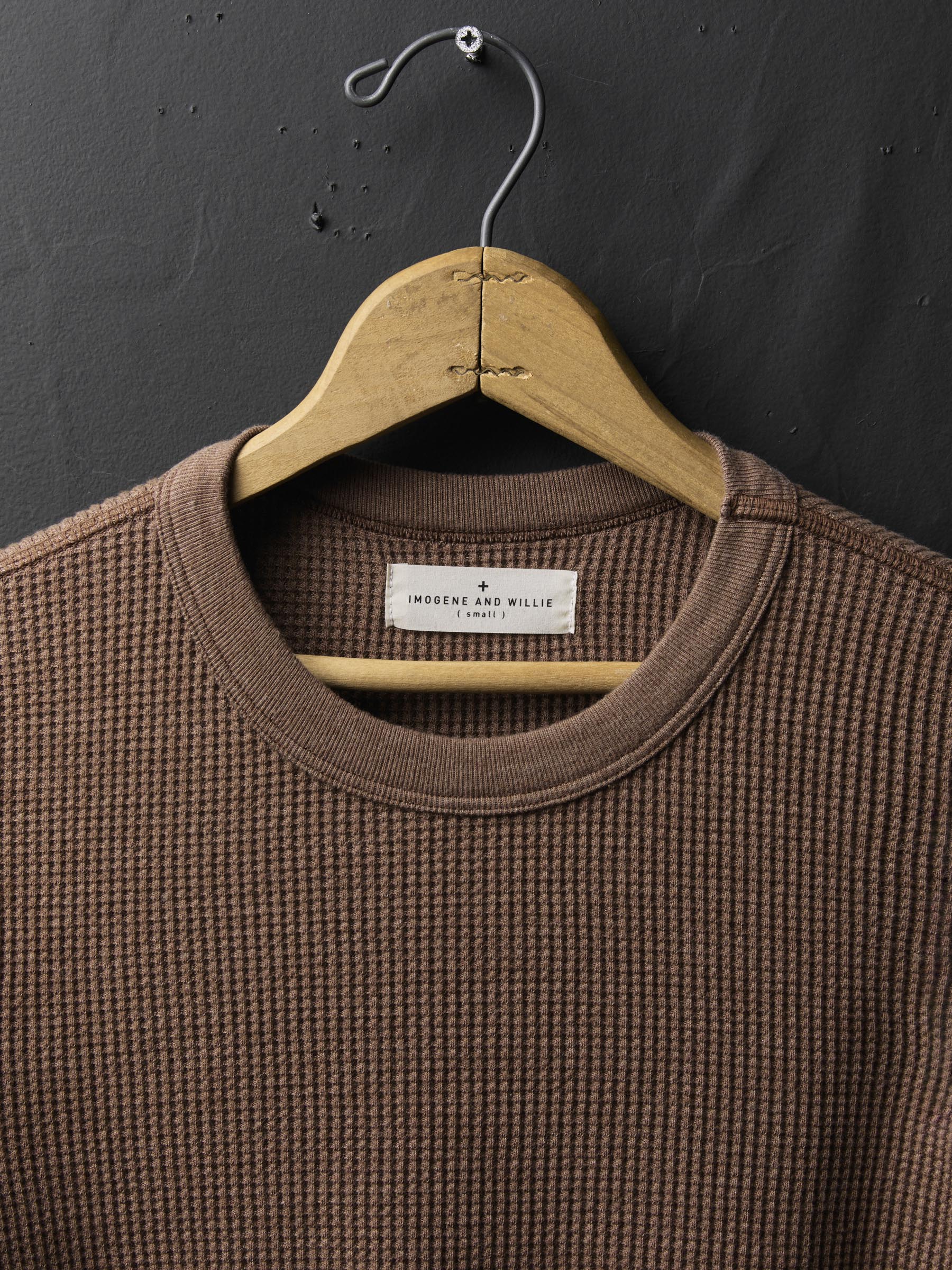 long sleeve waffle thermal in brown – imogene + willie long sleeve waffle thermal in brown – imogene + willie
