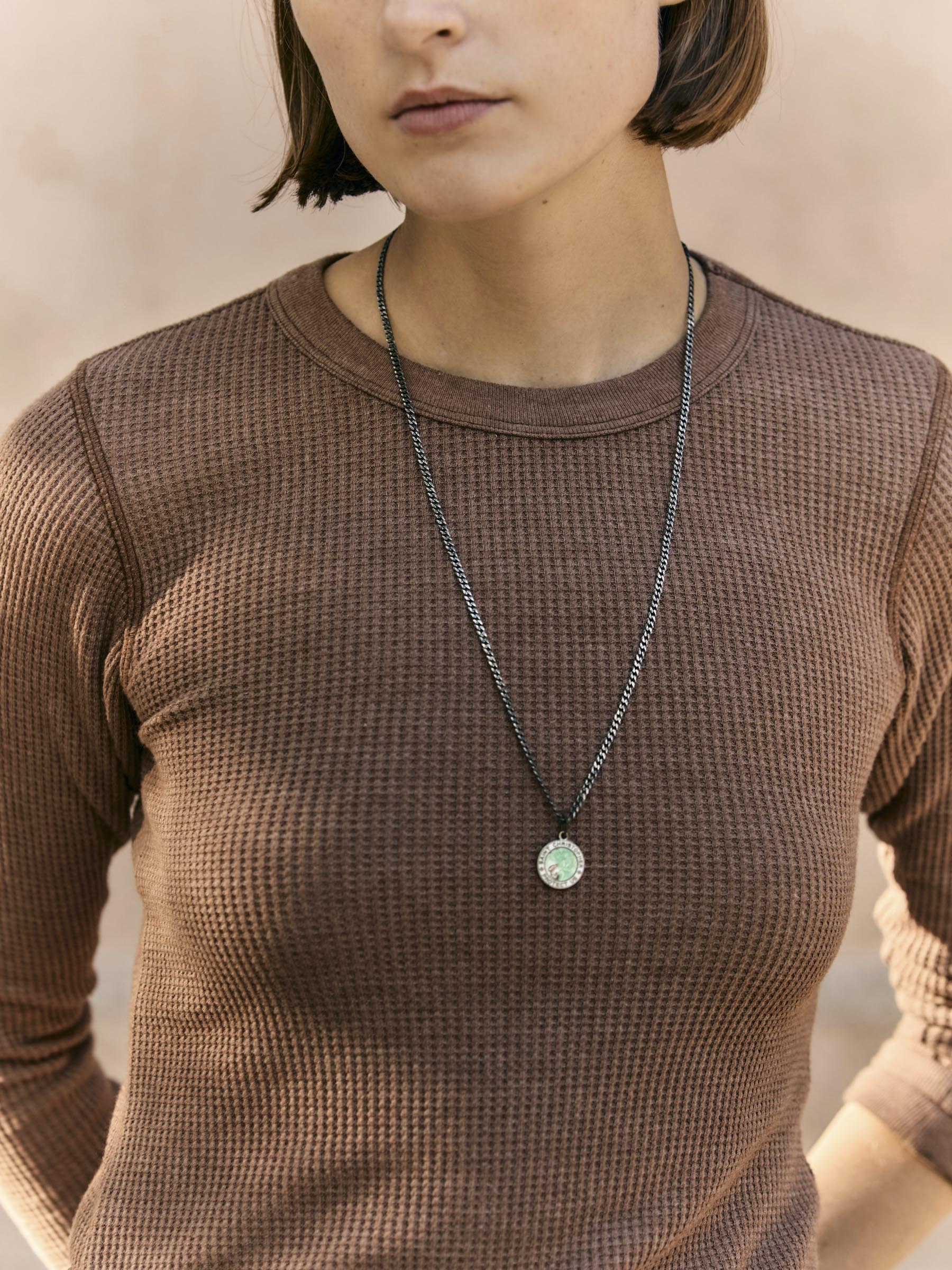 long sleeve waffle thermal in brown – imogene + willie