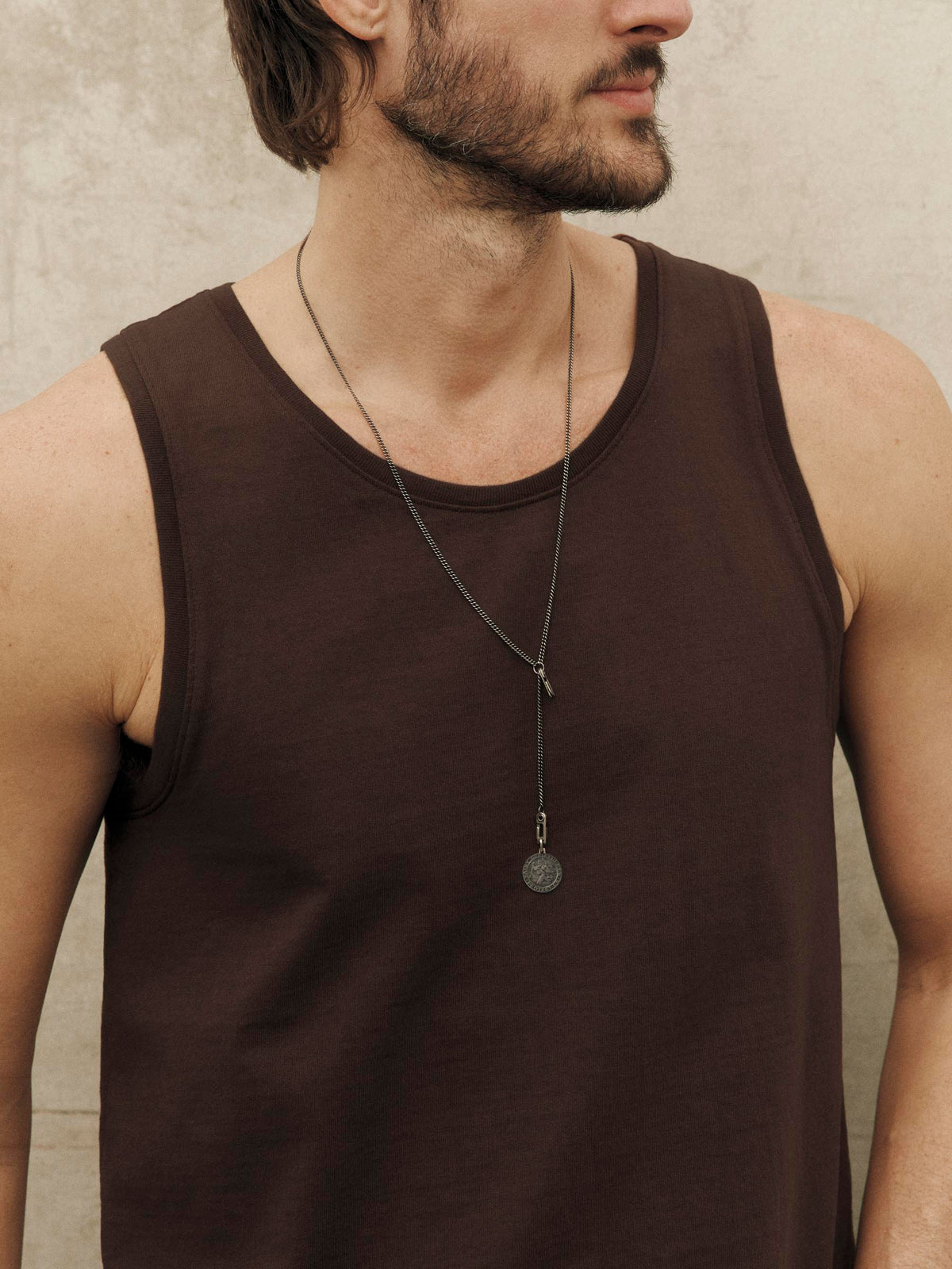 midweight box tank in brown