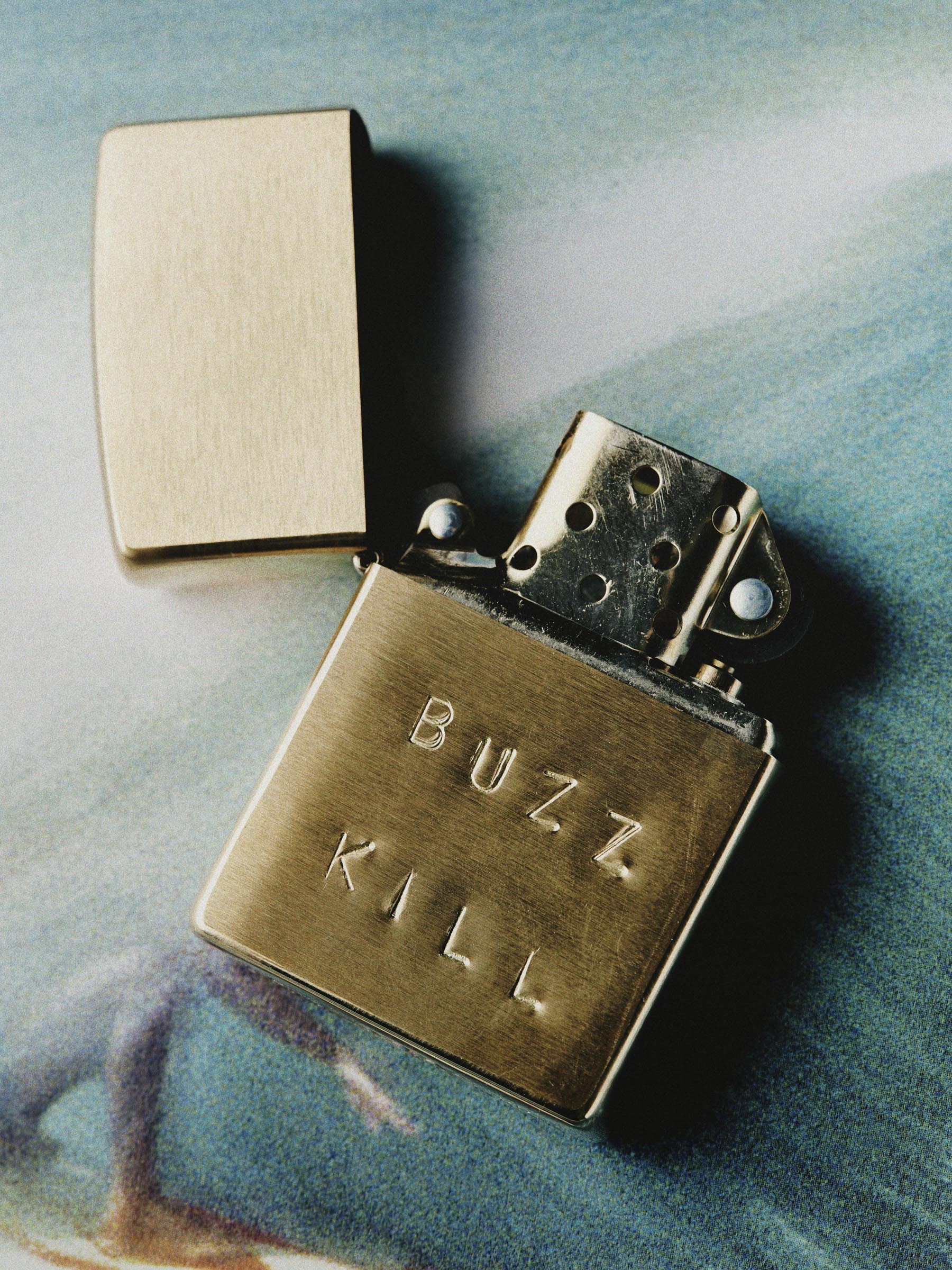hand stamped “buzz kill” zippo – imogene + willie