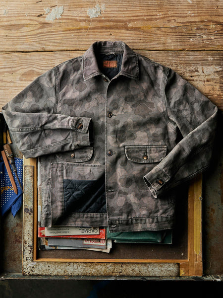 quilt lined canvas chore coat camo