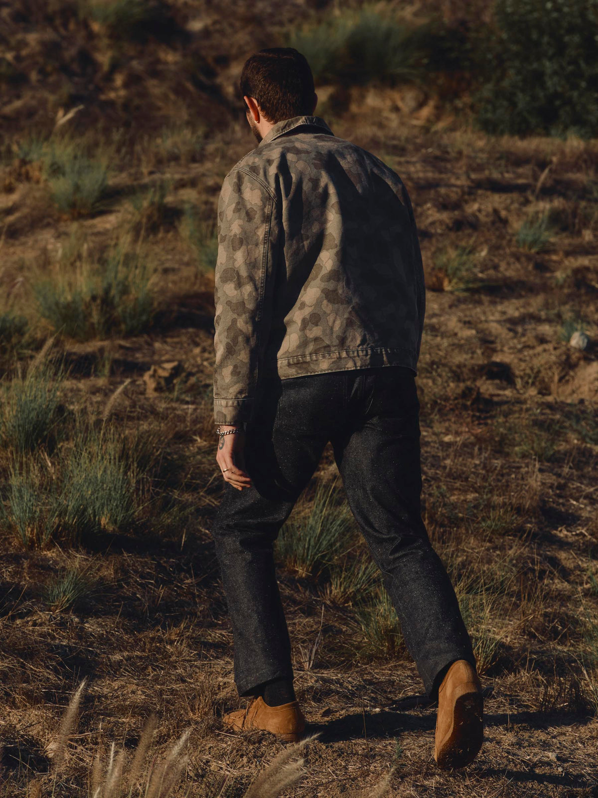 quilt lined canvas chore coat in camo