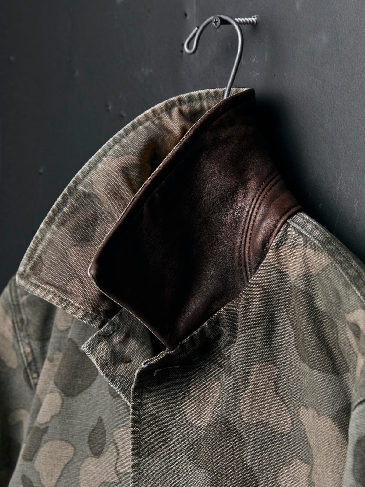 quilt lined canvas chore coat in camo