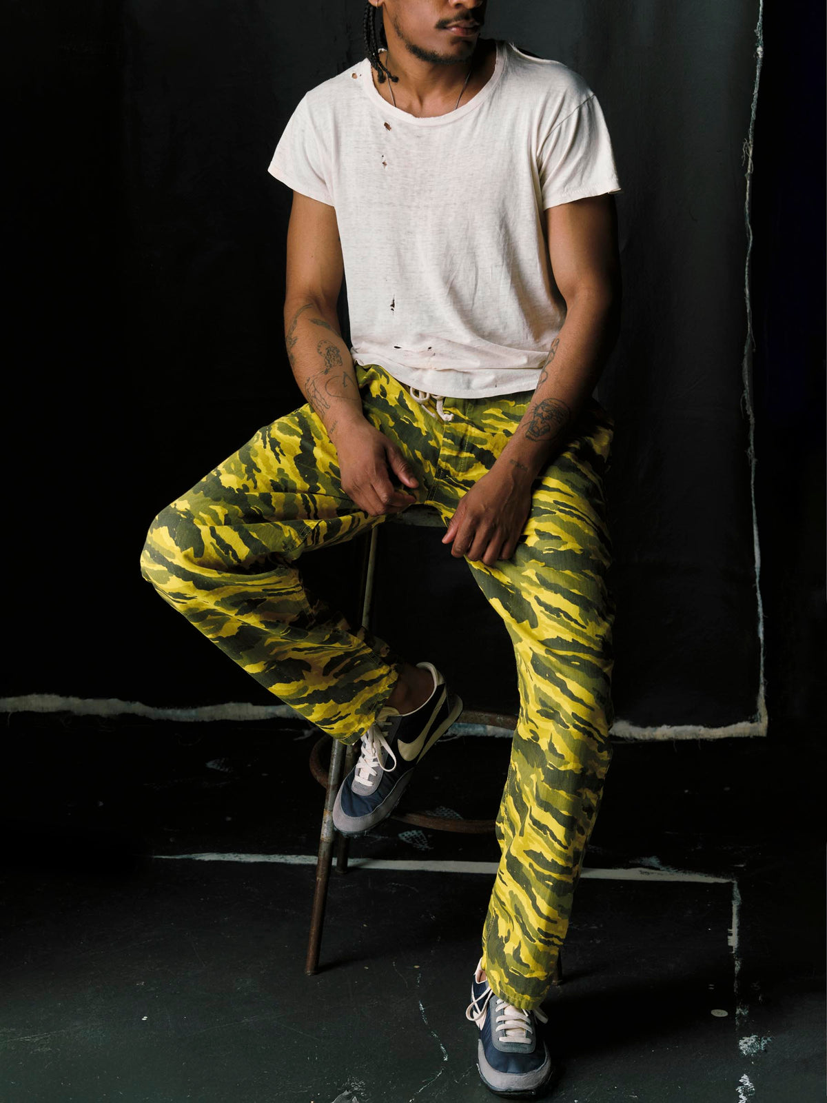 the lounge pant in brushstroke camo