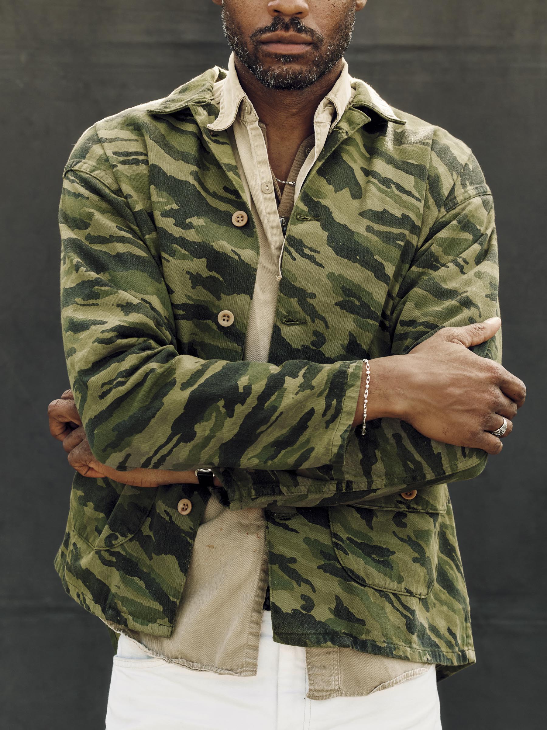 fatigue jacket in brushstroke camo – imogene + willie