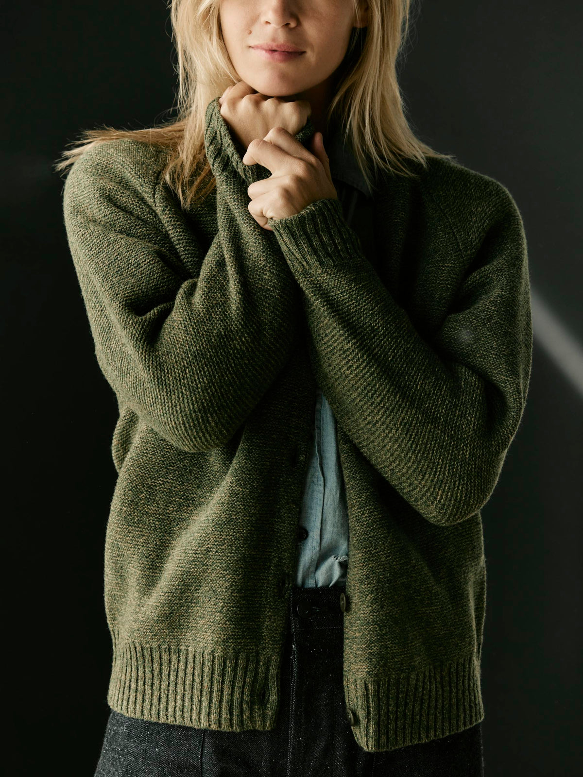 evie cardigan in sage