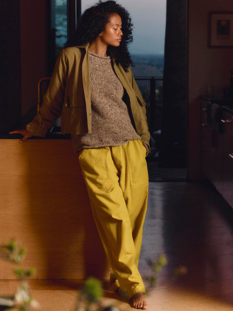 the ventura chore pant in chartreuse