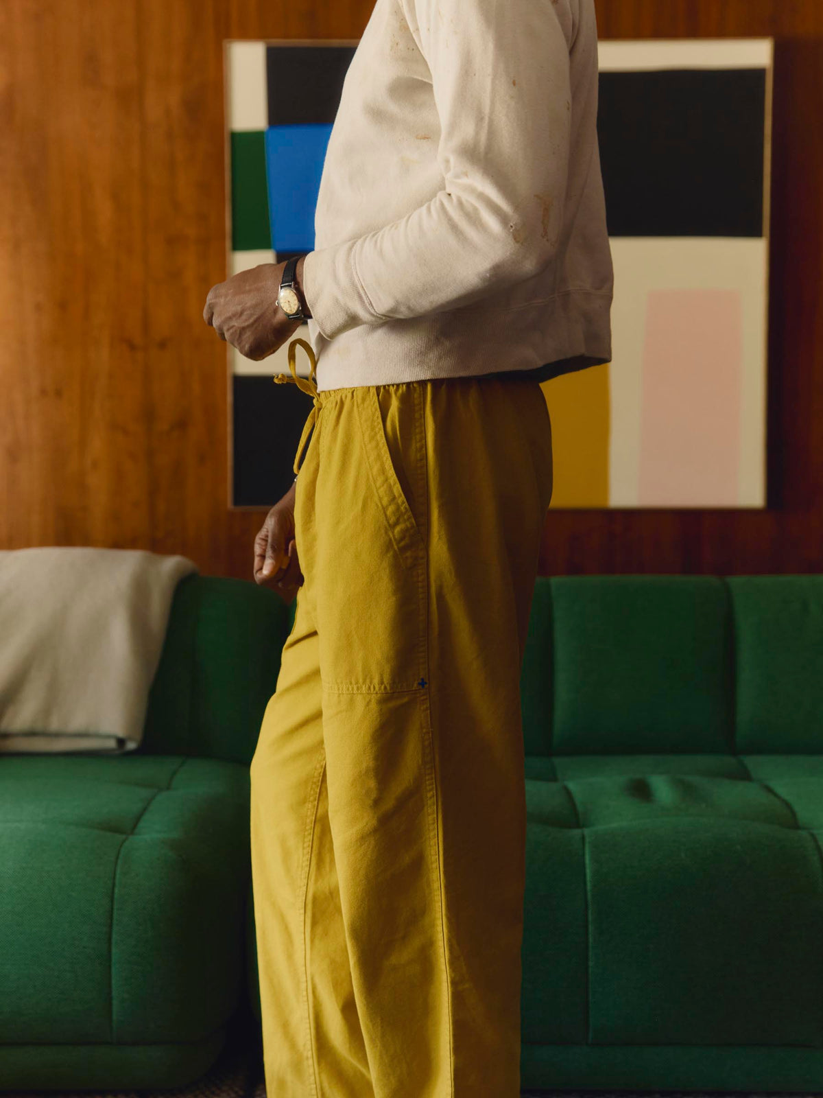 the ventura chore pant in chartreuse
