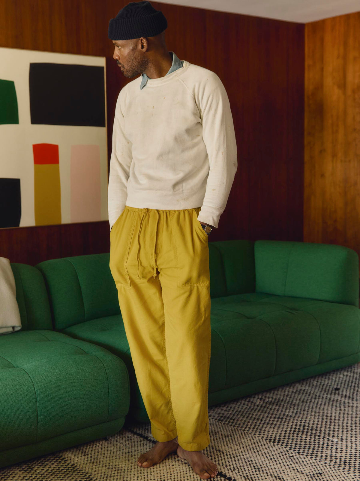 the ventura chore pant in chartreuse