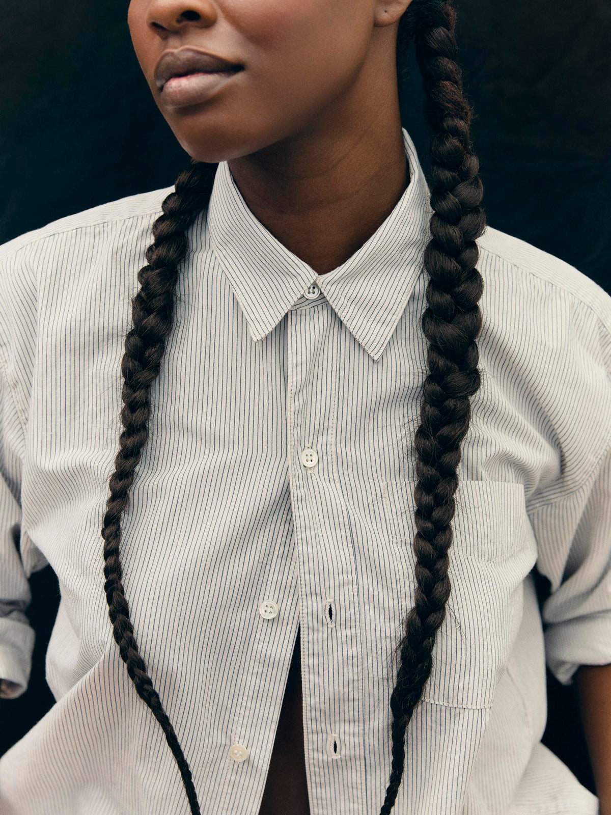 clyde striped cotton button up