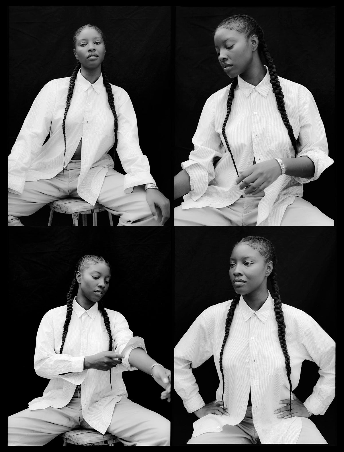 clyde striped cotton button up