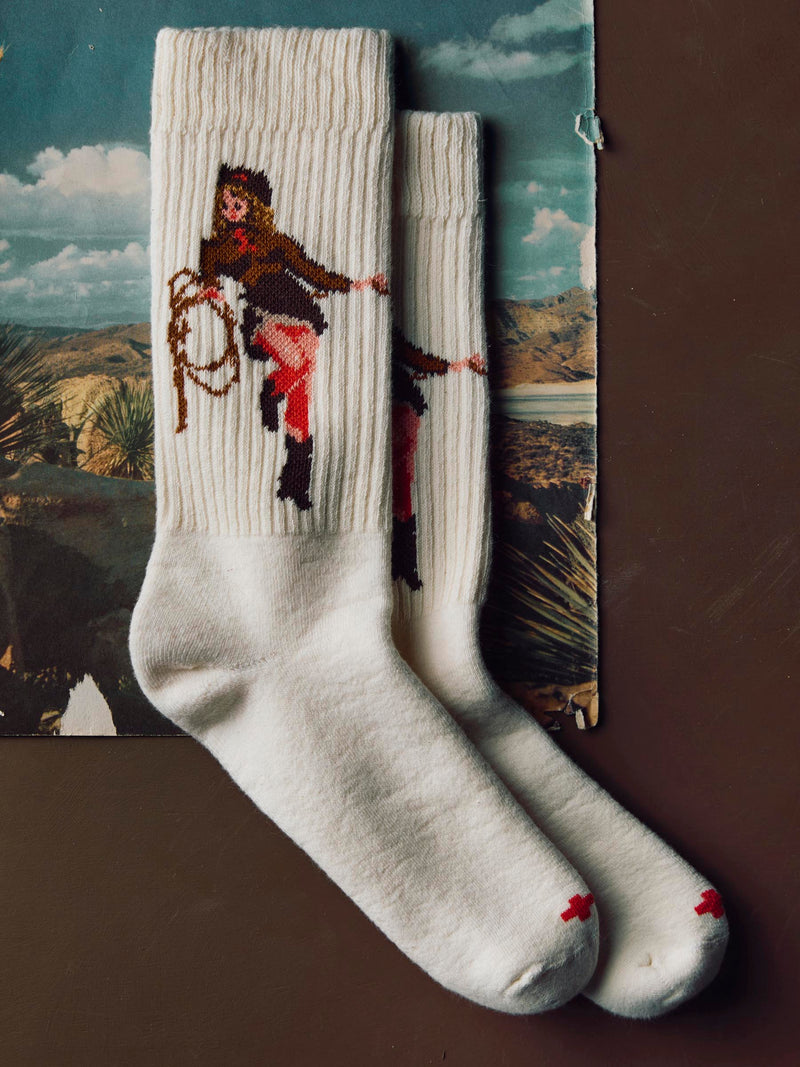 the "cowgirl" sock
