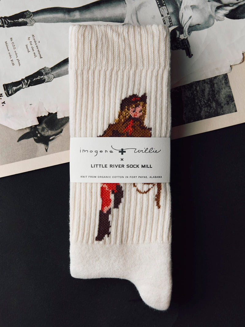 the "cowgirl" sock - Model