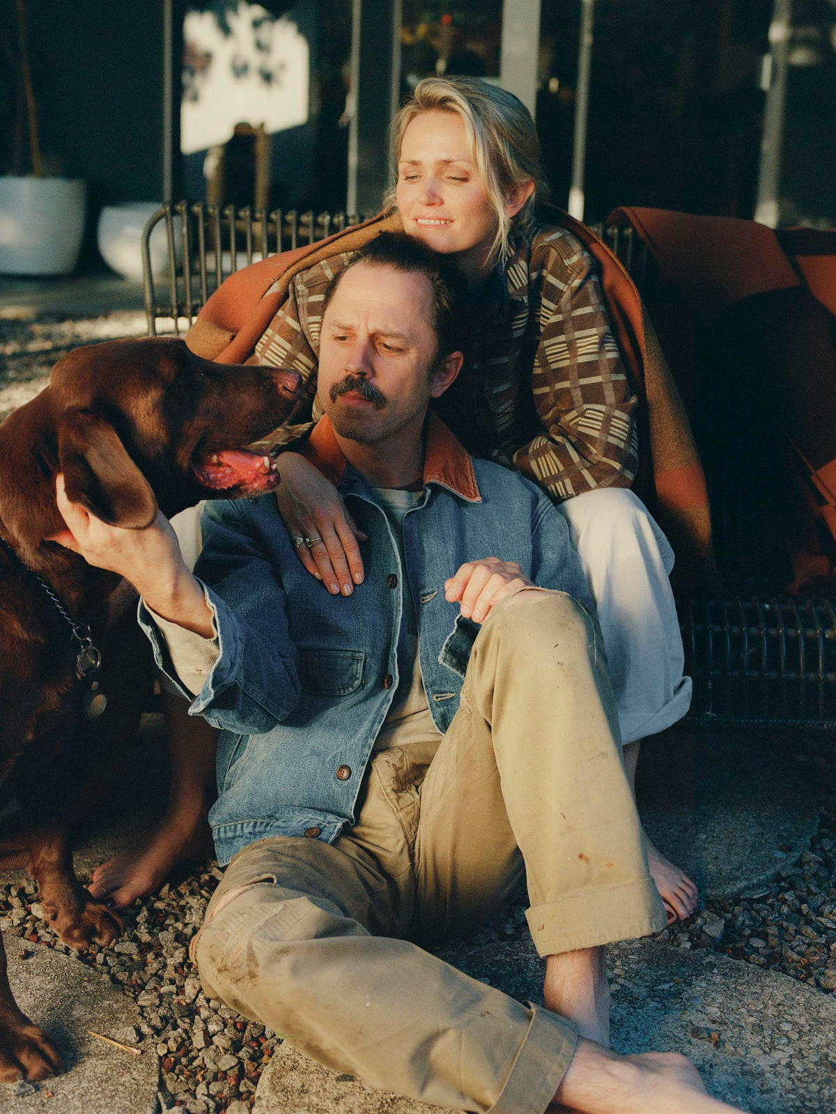 quilt lined washed denim chore coat