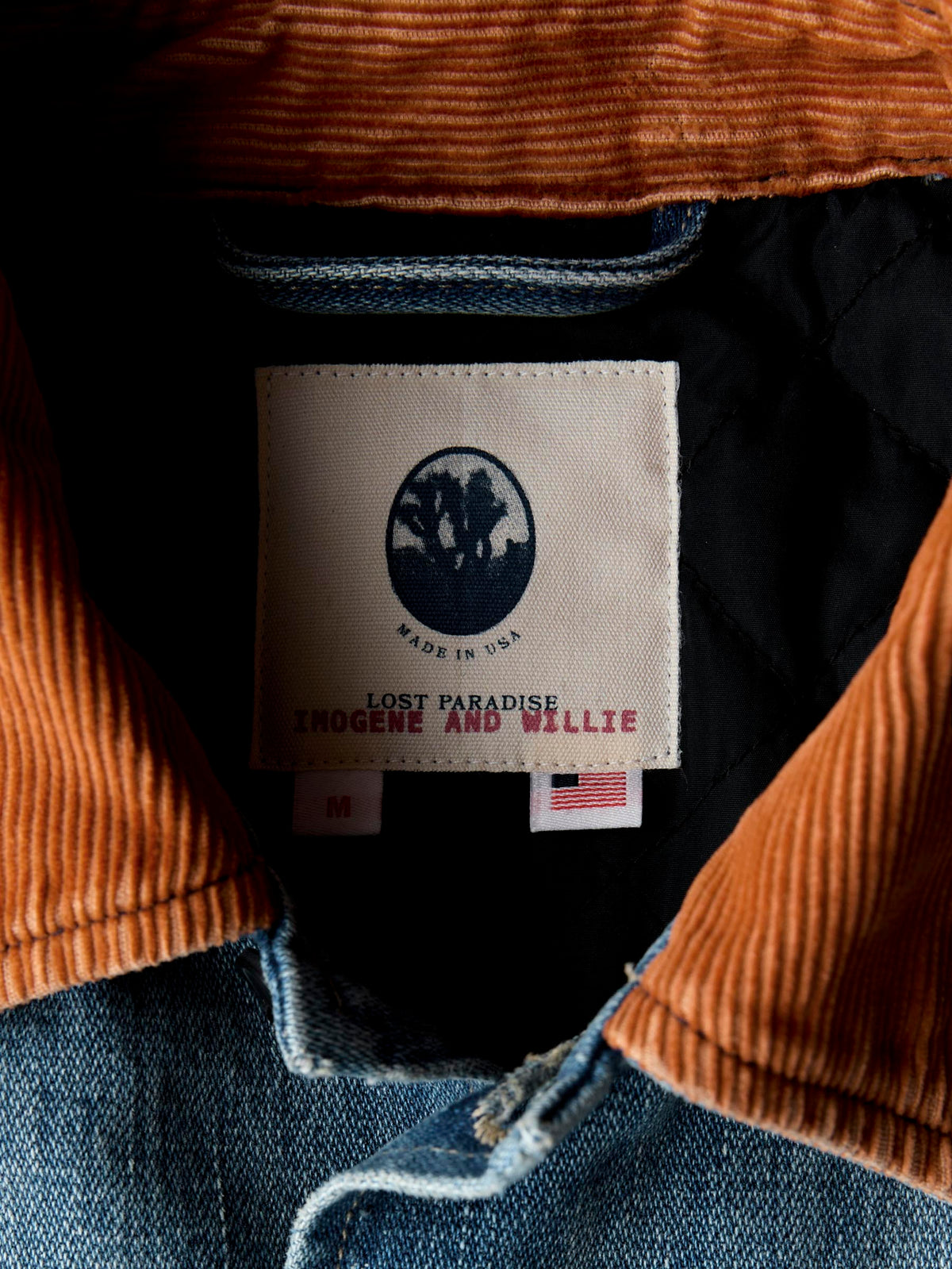 quilt lined washed denim chore coat