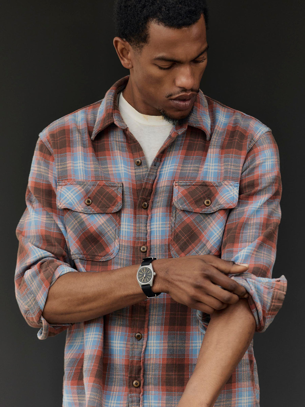 earl plaid in cedar