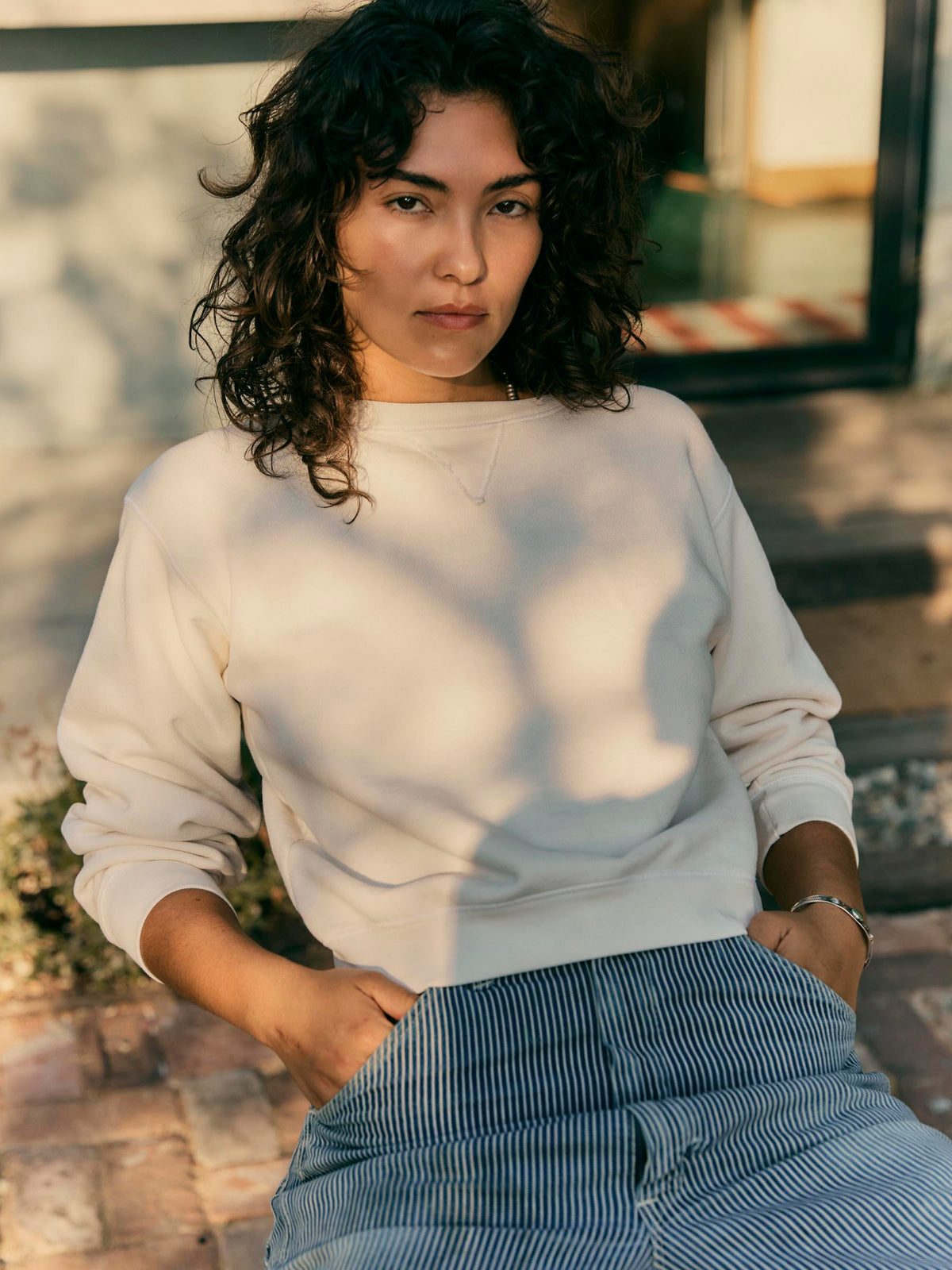 penny sweatshirt in vintage white